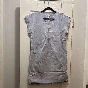 Soft Joie Blue and White Striped Top